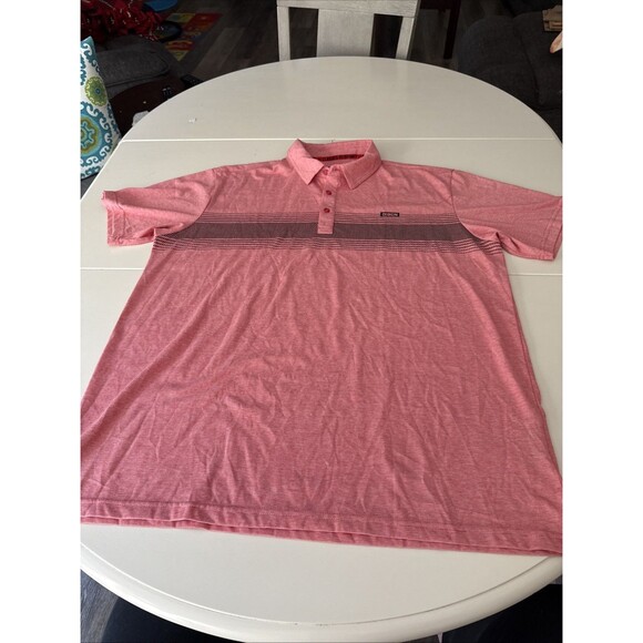 Dixxon Other - Dixxon Shirt Mens 2X Striped Polo Stitch Premium Golf Performance Red/Black